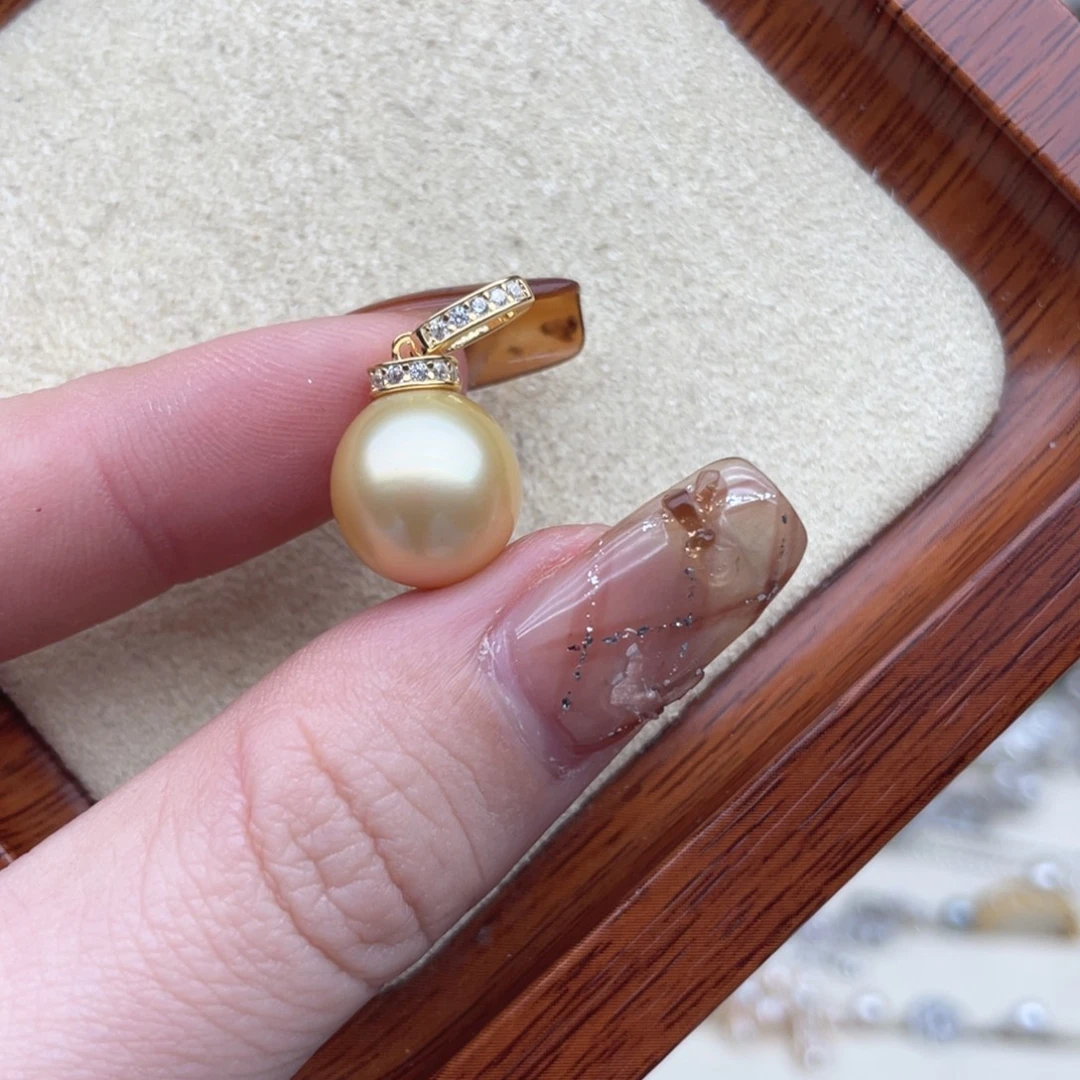 银S925镶嵌海水珍珠颈饰C87