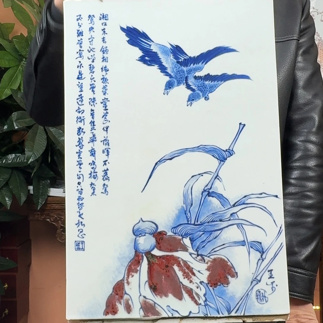 陶摆件景德镇陶瓷手工瓷版画