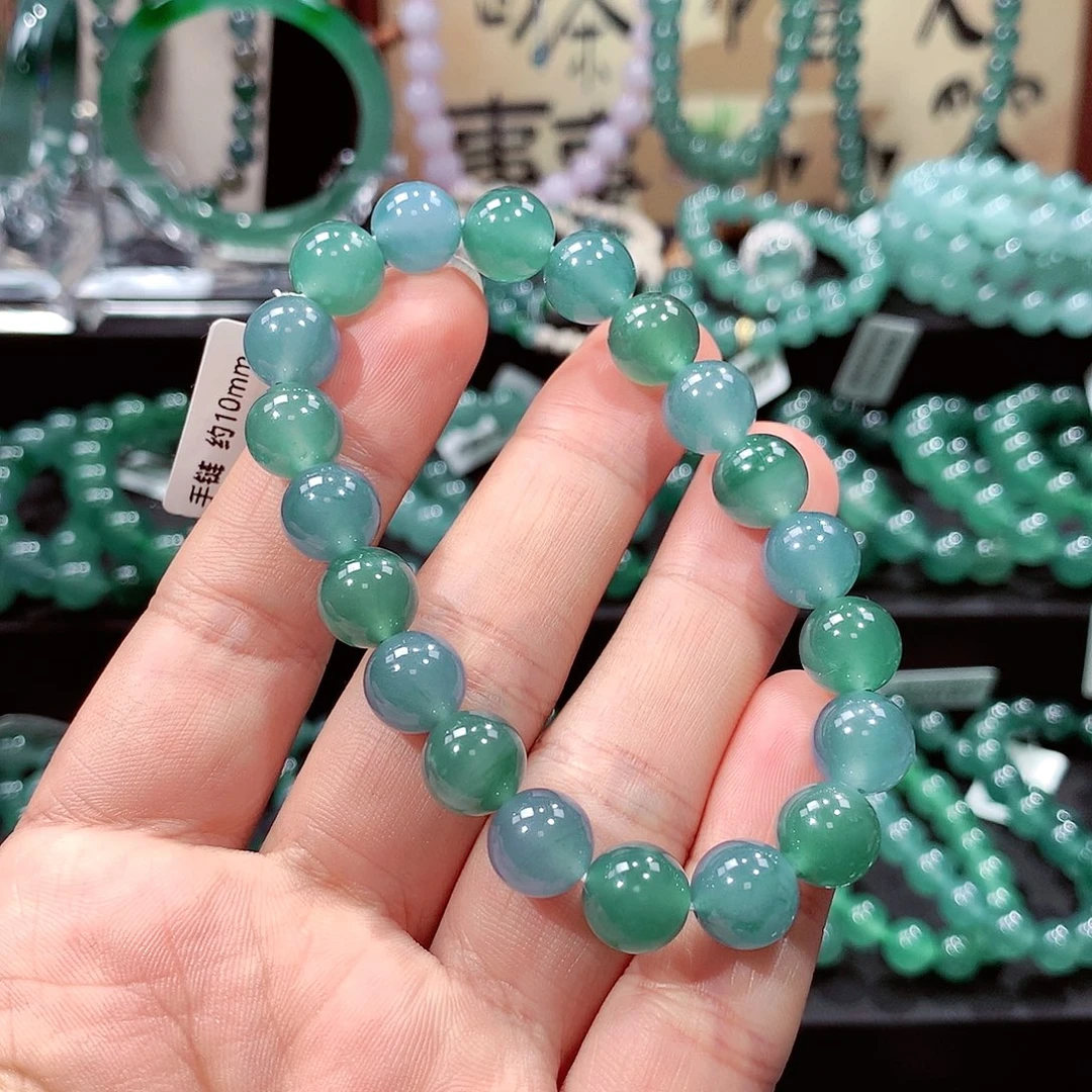 翡翠未镶嵌手链卡9.7