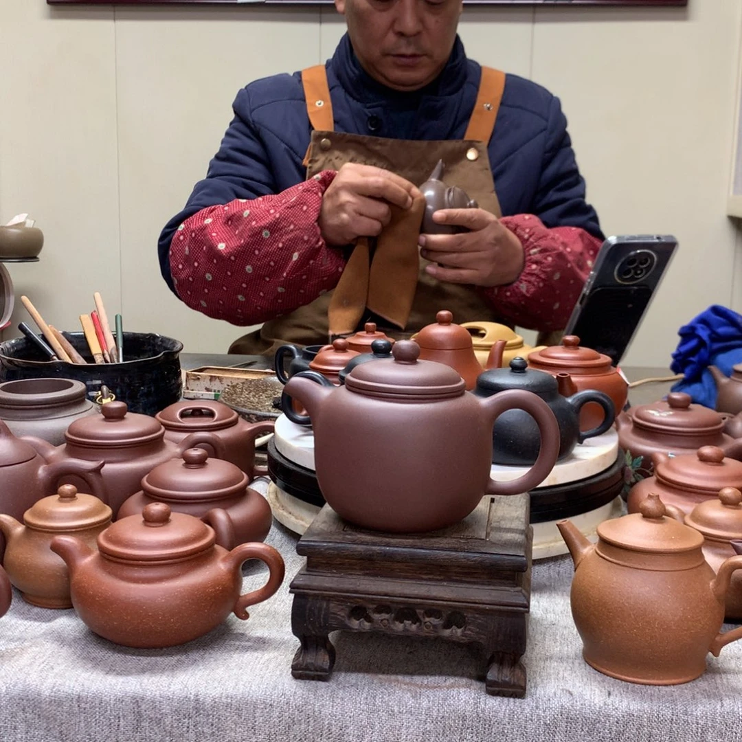 茶壶紫泥鲍尊260 C半手工制作