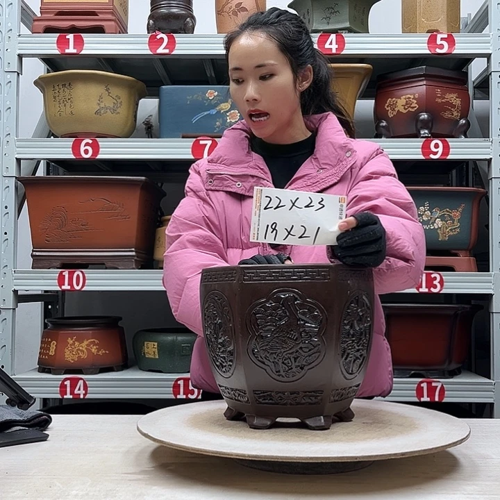 紫砂花盆紫砂花盆