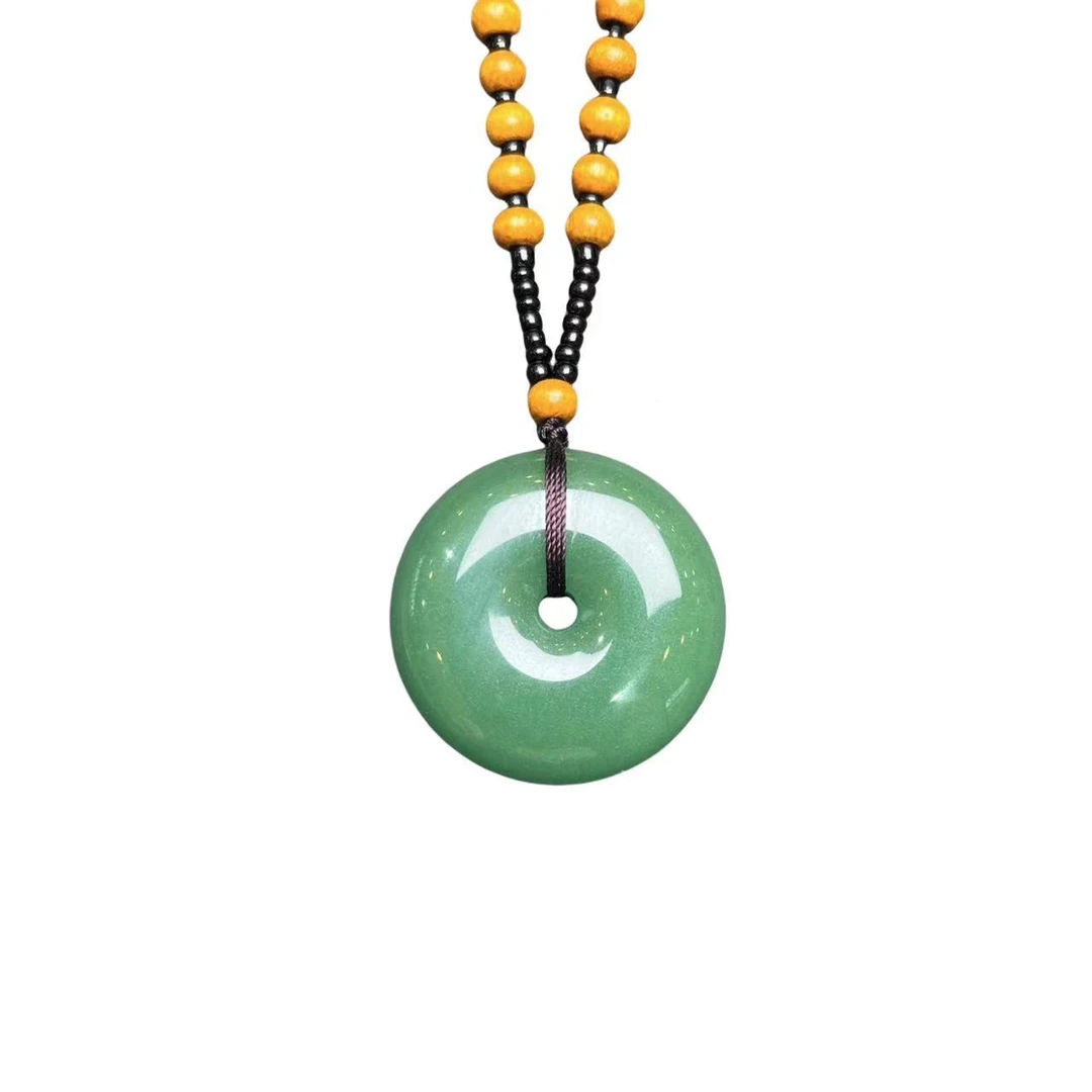 果绿平安扣挂件（赠珠链） C02-11