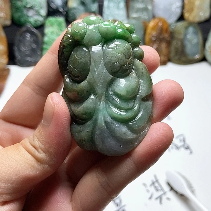 翡翠未镶嵌毛衣链翡翠a货