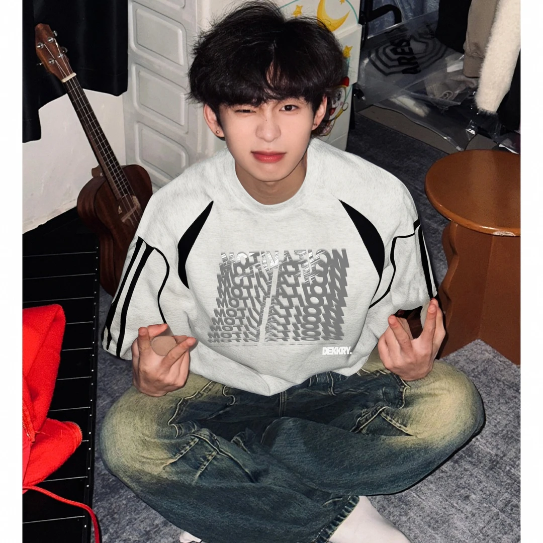 100%美式个性高街字母印花纯棉短袖t恤男女夏季宽松情侣百搭上衣