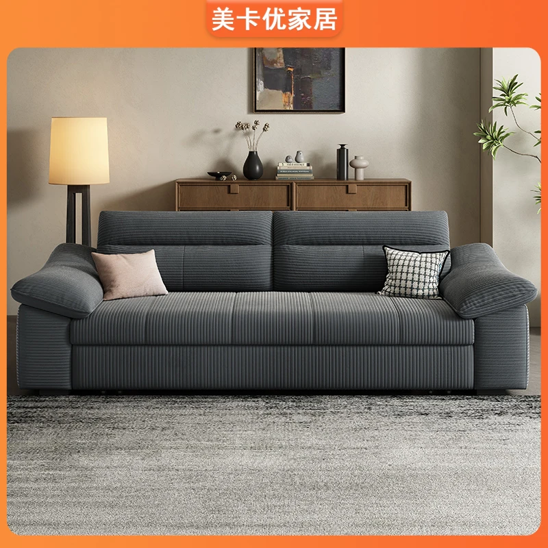 家用多功能可折叠储物简约沙发床灯芯绒沙发床两用客厅书房小户型