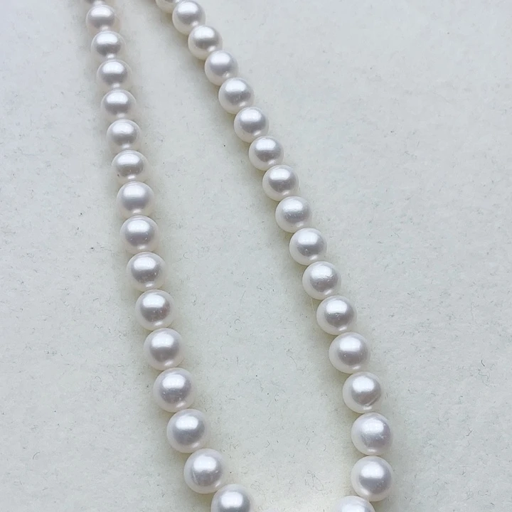 淡水珍珠颈饰银S925镶嵌卡8➕高品极光冷白