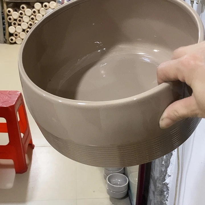摆件陶盆有孔 微瑕介意勿拍