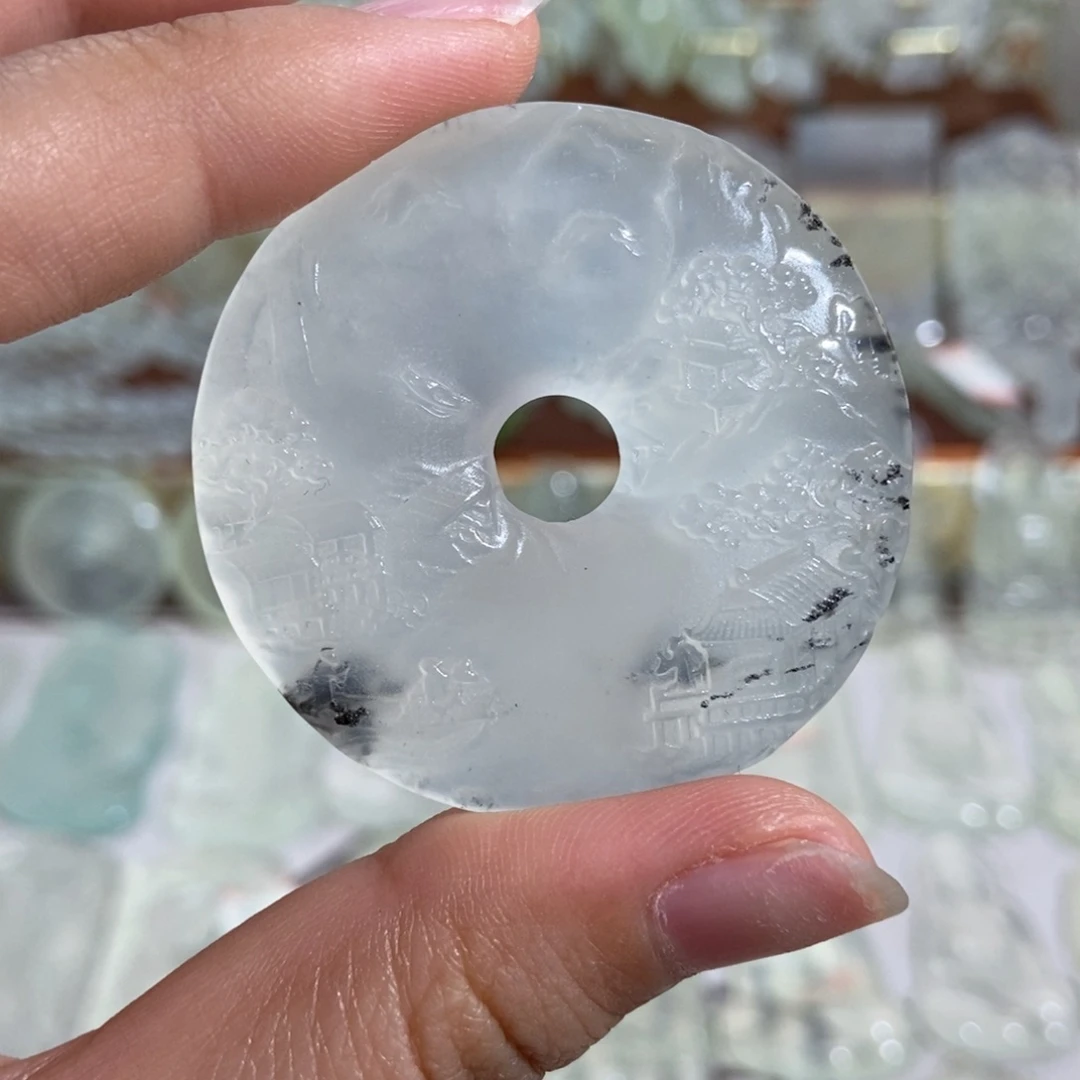 蛇纹石玉未镶嵌颈饰