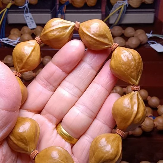 橄榄核手串/手链橄榄核手串三花铁核蒜头料2.2