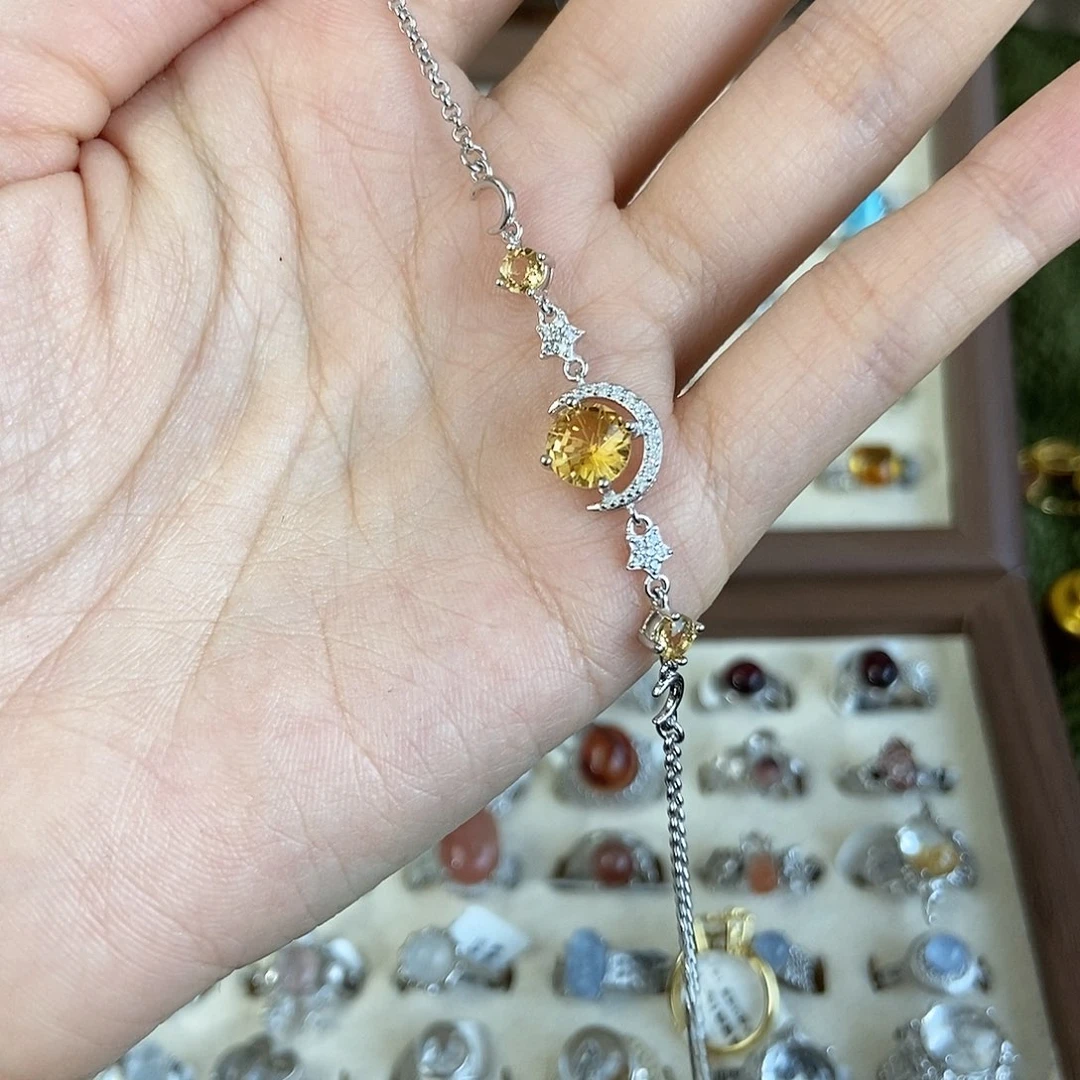 我***了未镶嵌戒指水晶黄水晶手链160