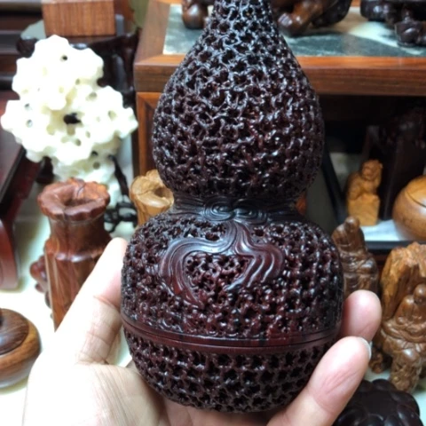 檀香紫檀（小叶紫檀）鬼工葫芦香炉