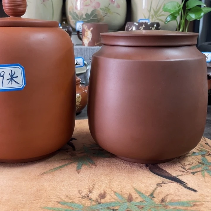 鑫***泰建水紫陶素茶罐2只
