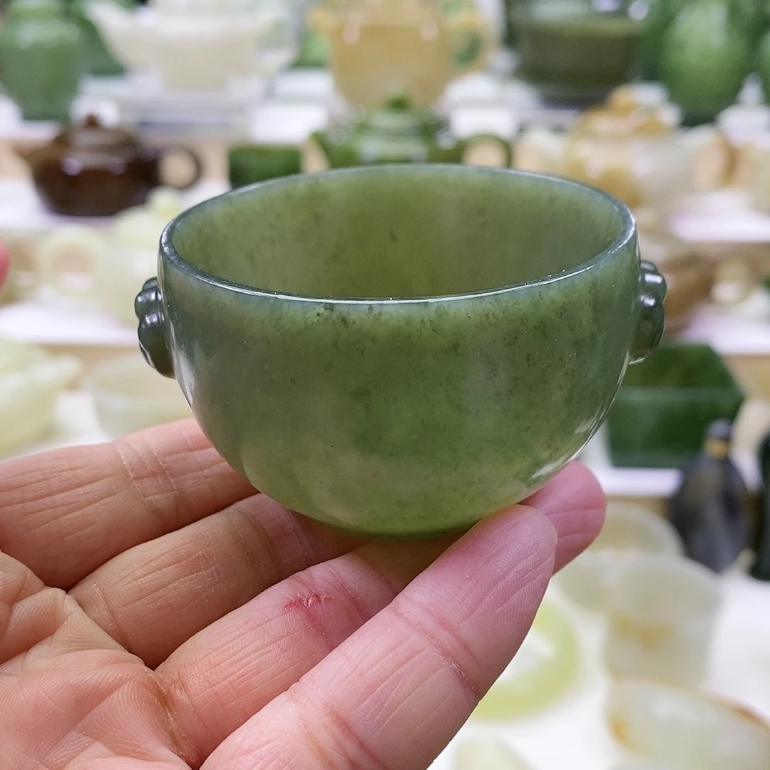 和田玉茶杯未镶嵌