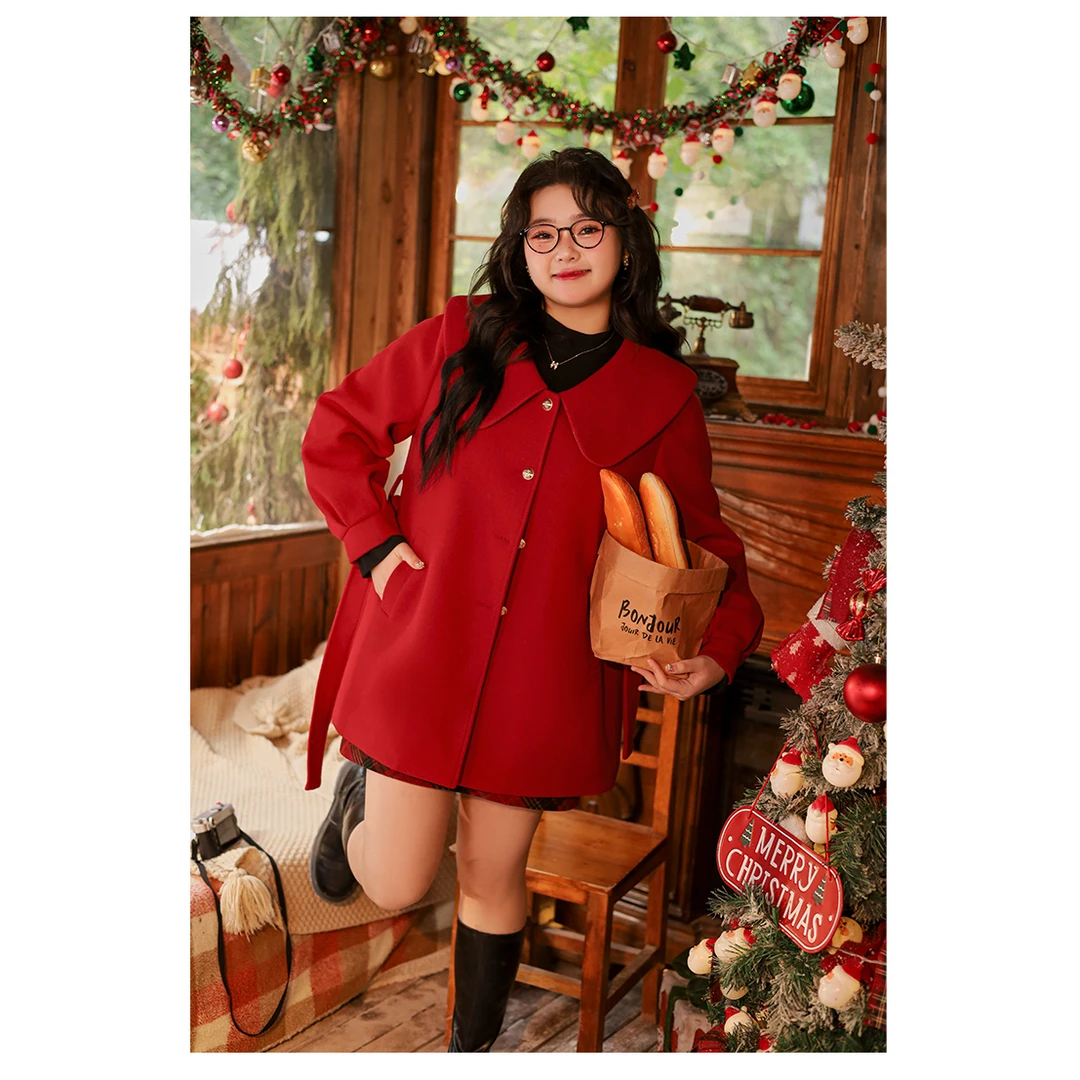 119-清大码百分百冬季时尚穿搭气质百搭显瘦甜美短外套3034