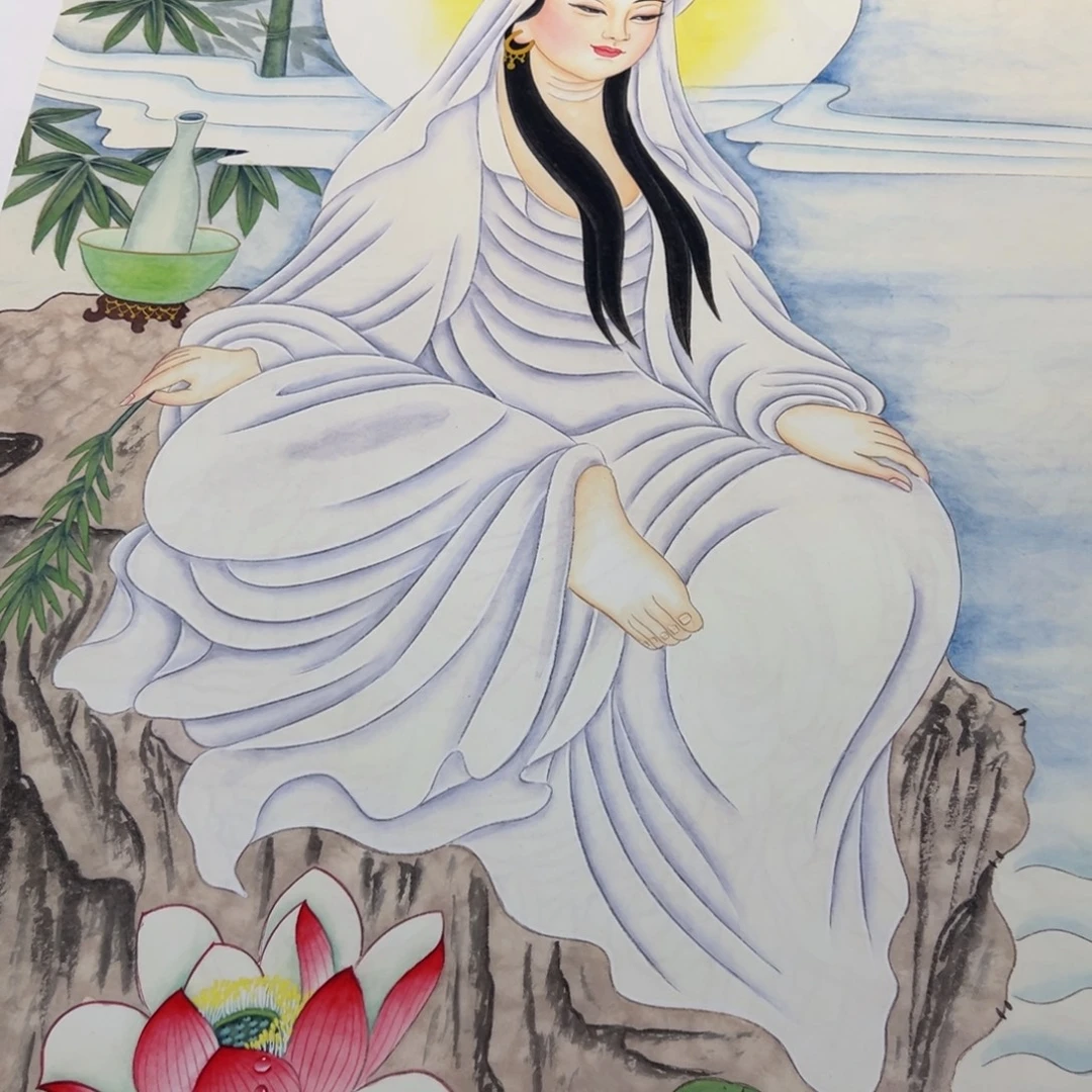 国画李老师观音菩萨