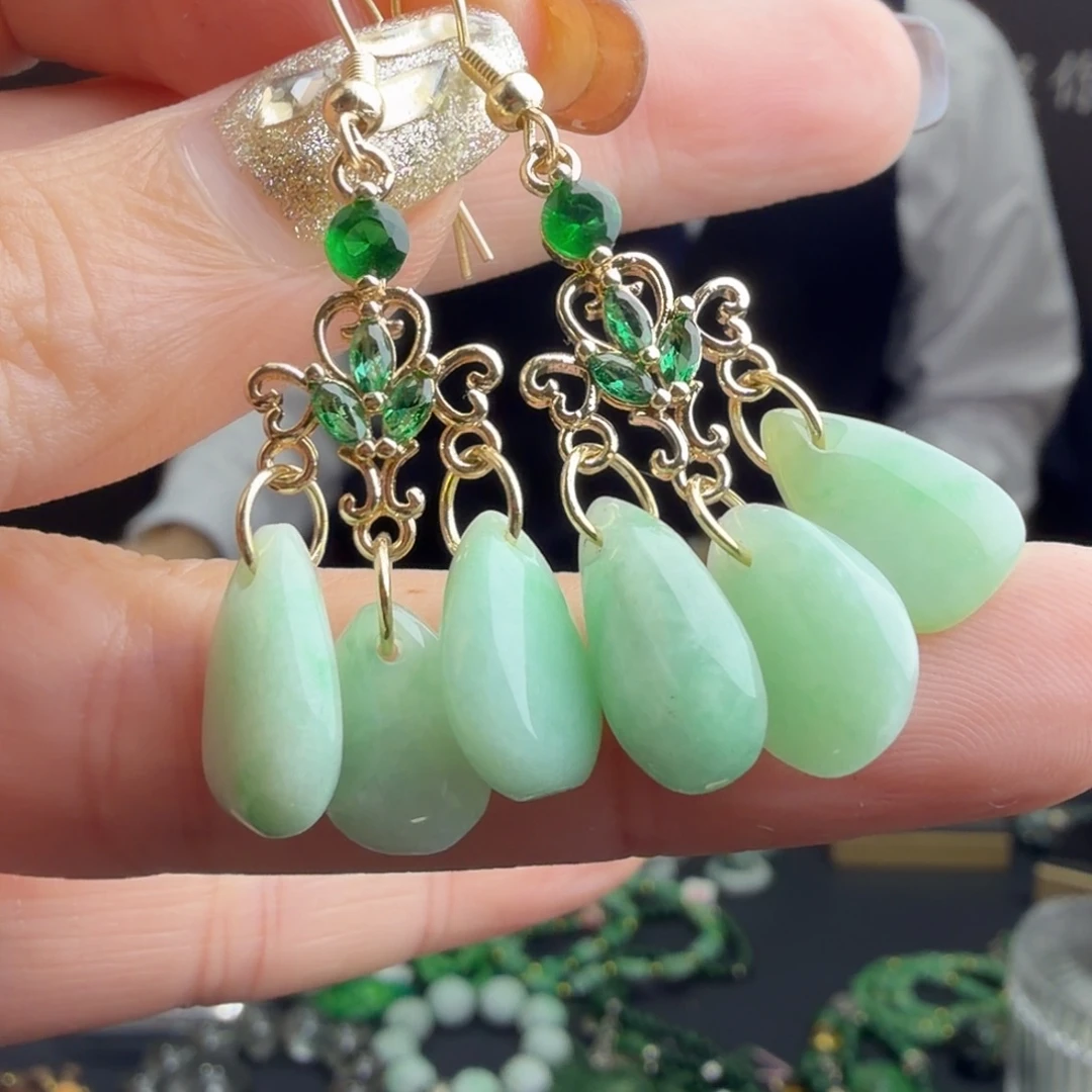 翡翠未镶嵌耳饰19.9