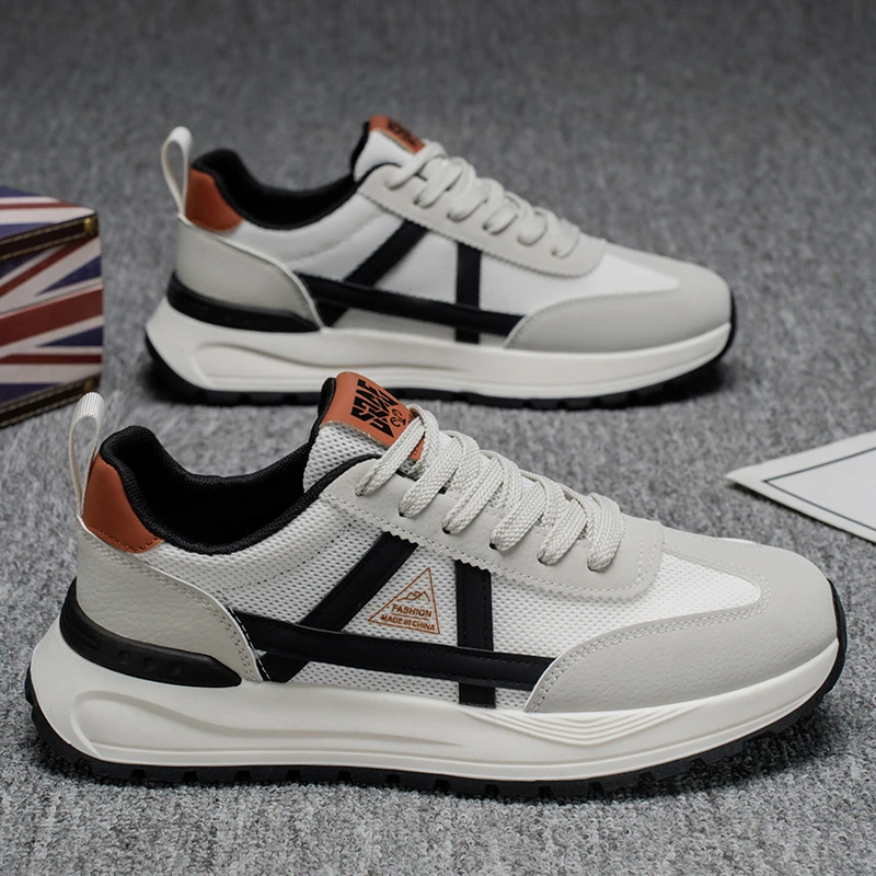 欧洲站潮牌2025新款阿甘鞋板鞋网面软底舒适百搭运动轻便休闲鞋男