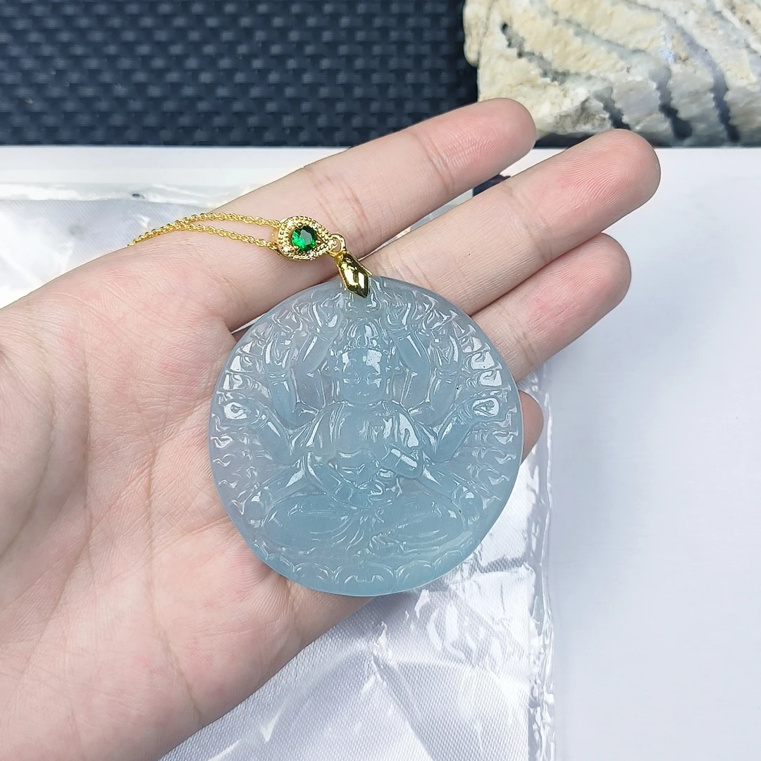 （聚宝严选）1125老蓝水千手观音吊坠妈妈款精致精美百搭时尚