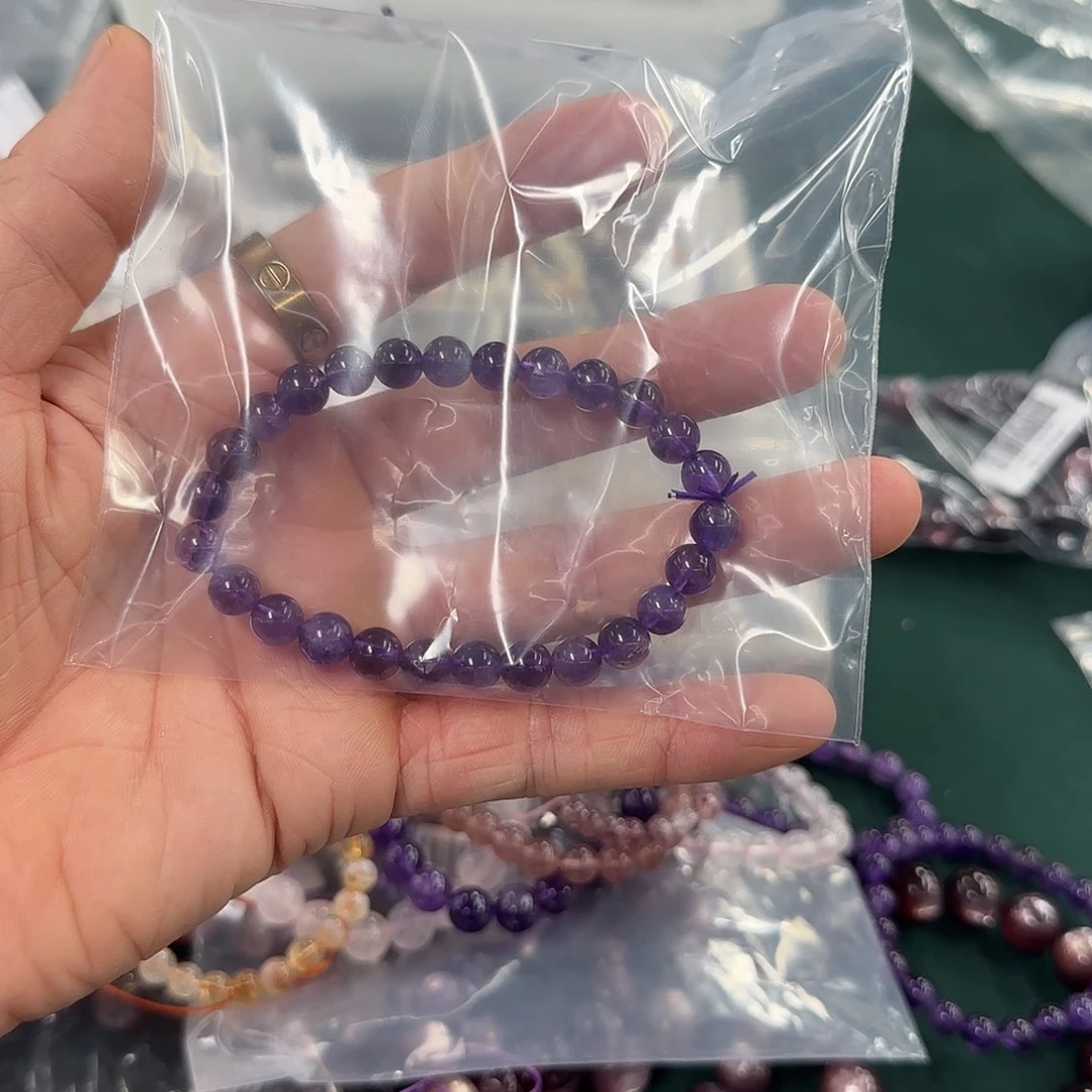 南***竹水晶未镶嵌手链紫水晶