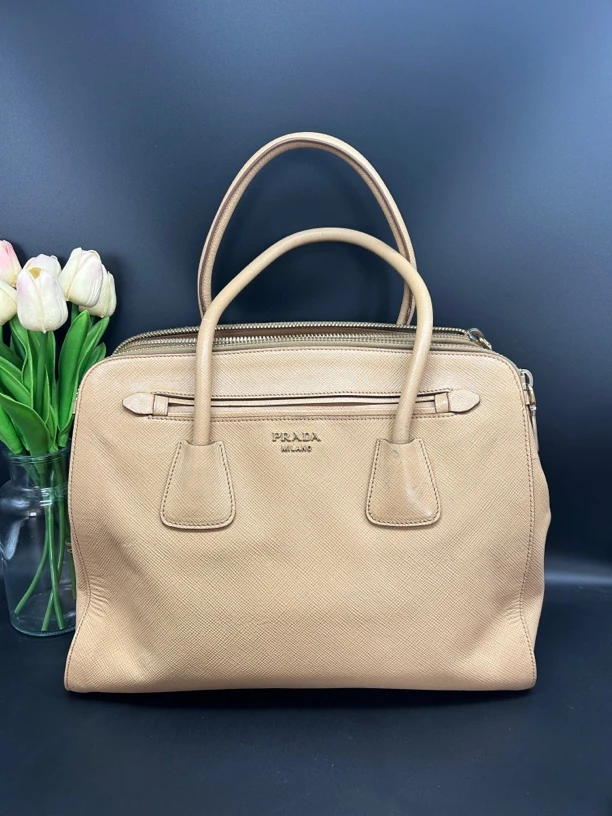 95新 Prada/普拉达 Prada普拉达手提包 奶茶色181
