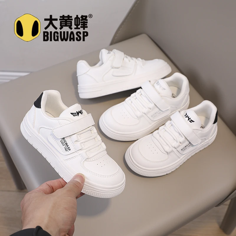 大黄蜂儿童鞋子百搭小白鞋2025秋季新款运动鞋男女童儿童鞋板鞋潮