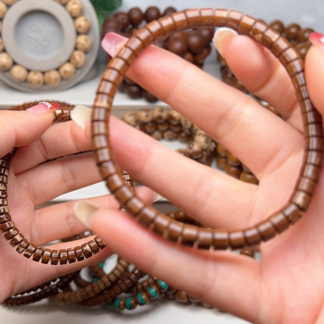 紫金鼠手串6x4纯肉实心药片