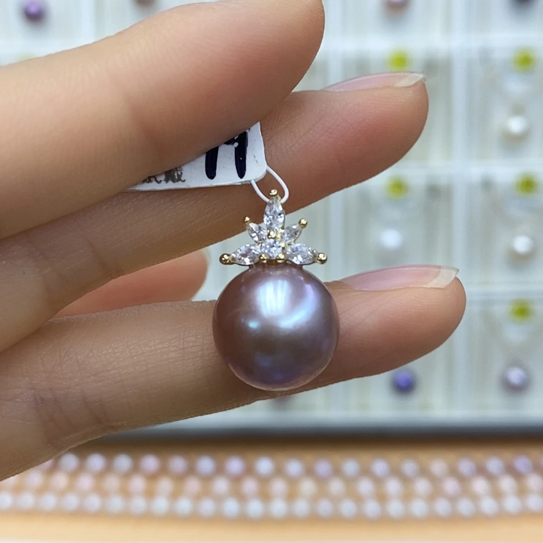 合金淡水珍珠吊坠(赠链)