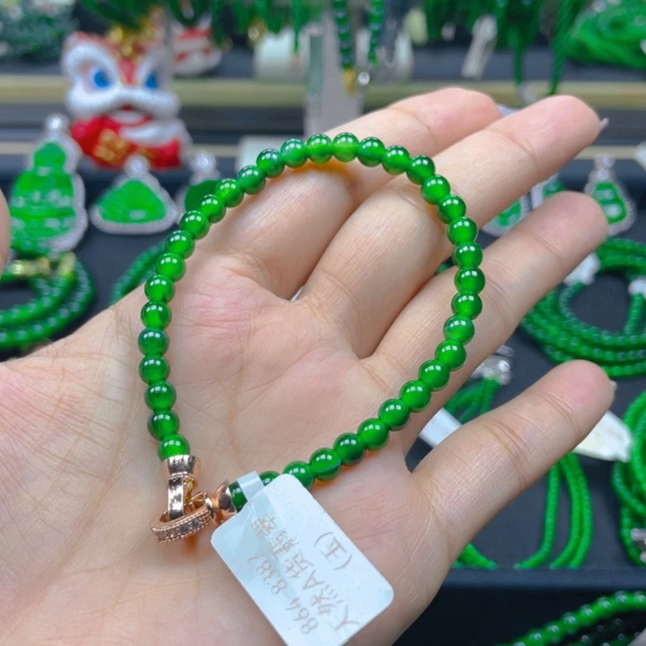 翡翠未镶嵌手链手链5