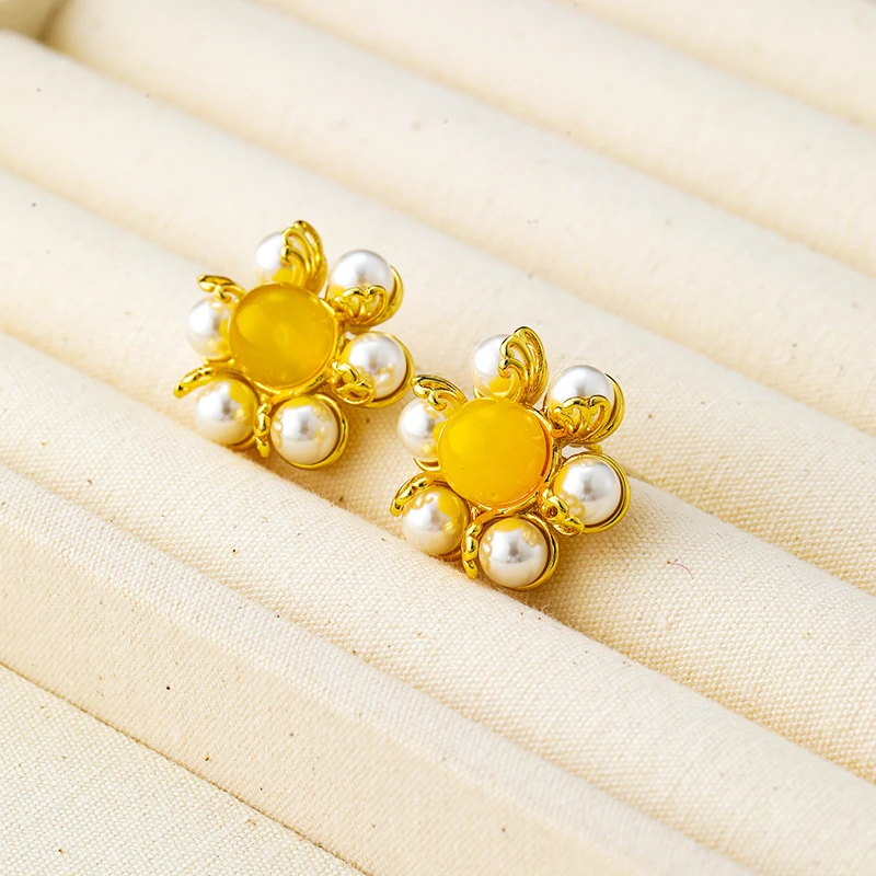 合金锆石耳饰 独特个性爆炸烟花耳钉小众设计感耳环轻奢高级感