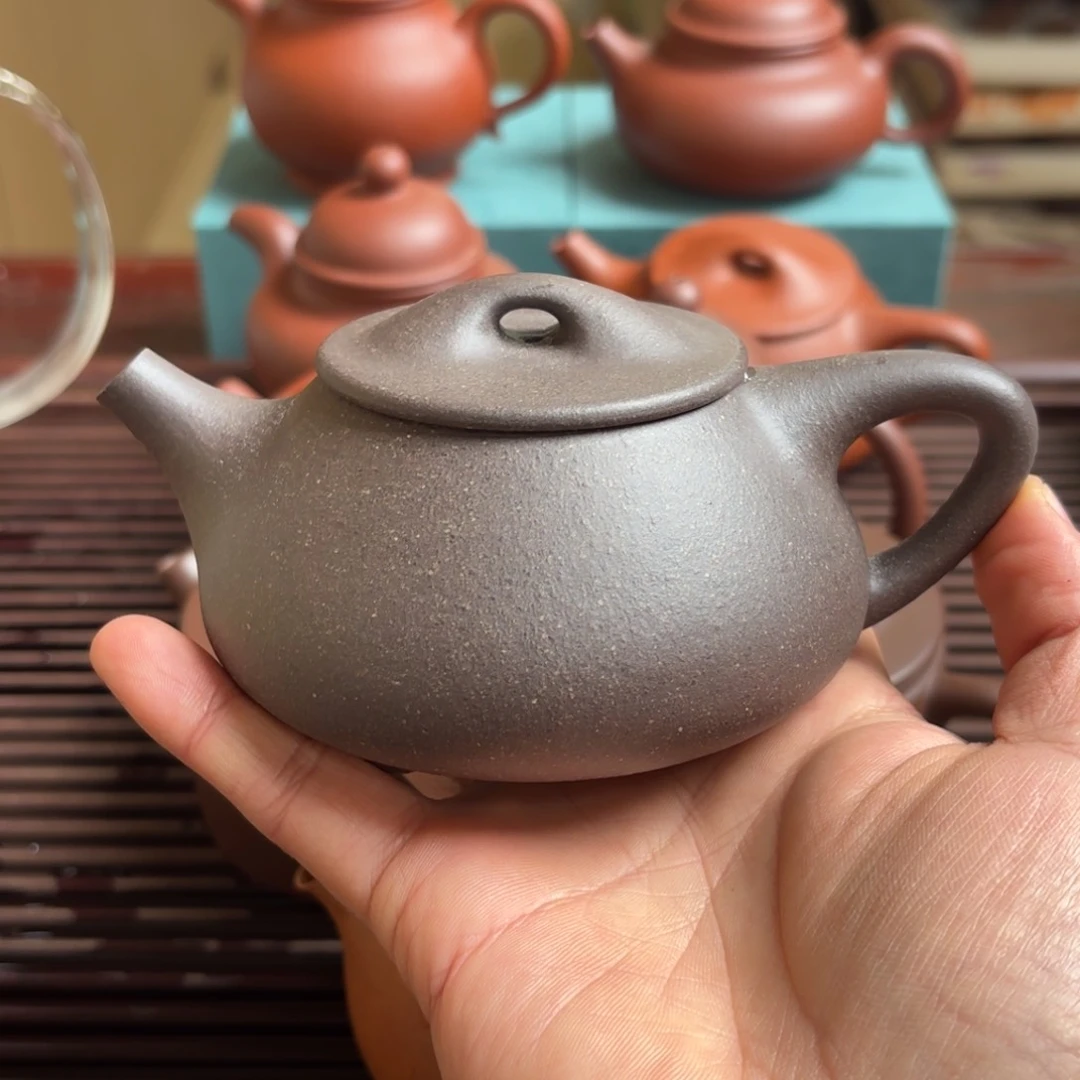 紫砂茶壶尚*堂半手工天青泥微瑕疵