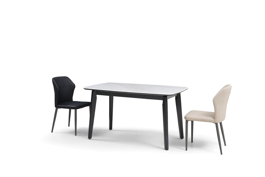 【清样链接】 白玉天然石餐桌椅组合白蜡木小户型长方形饭桌子8T682