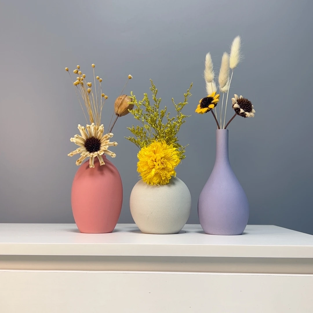 陶瓷花瓶景德镇手作陶瓷花瓶摆件无孔