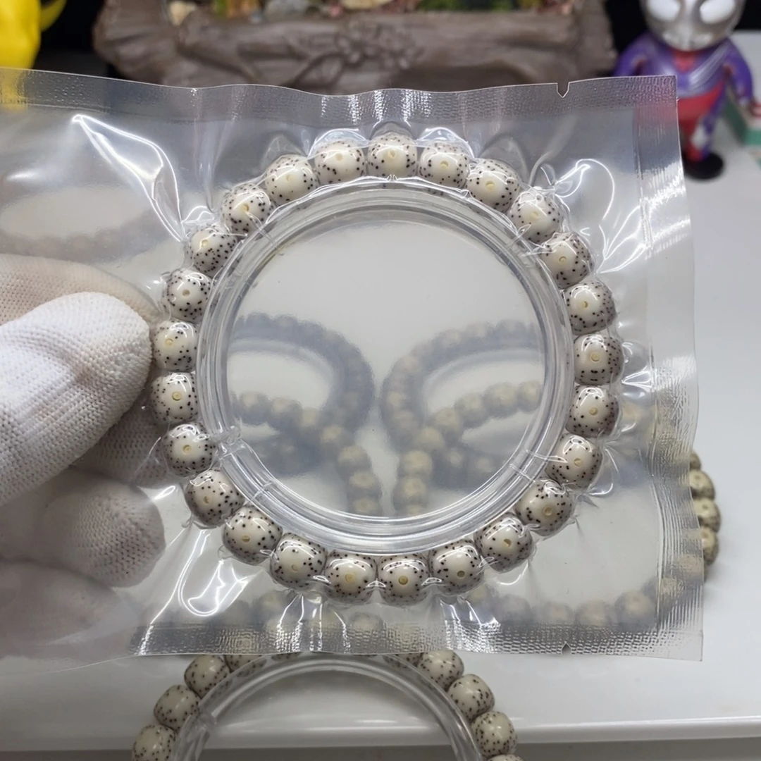 星月菩提手串9x8瓷白