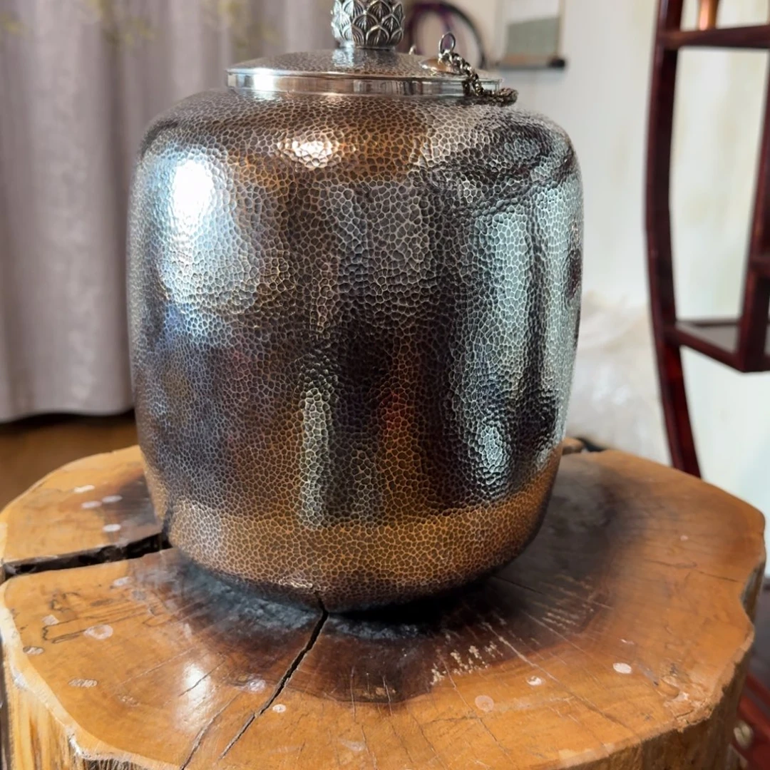 足银999纯手工储水缸6升