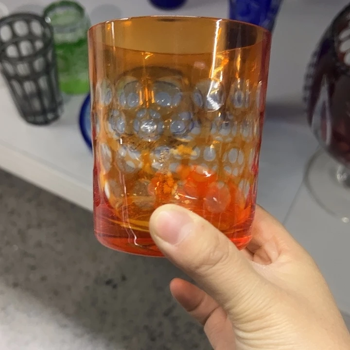 平底款水晶玻璃微瑕一个