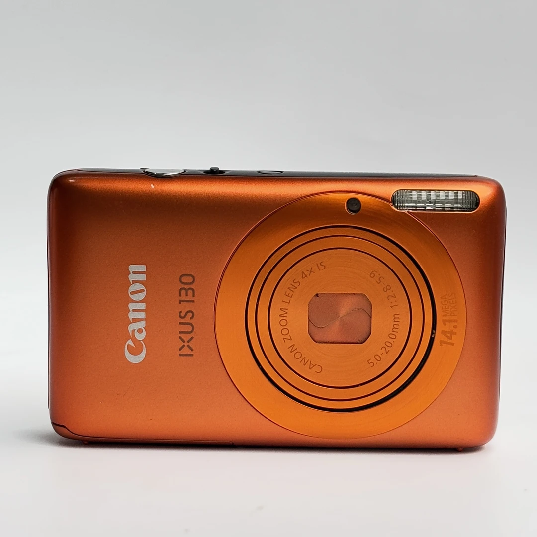 95新 Canon/佳能 ixus130橙色机皇1410万像素5倍变焦复古ccd
