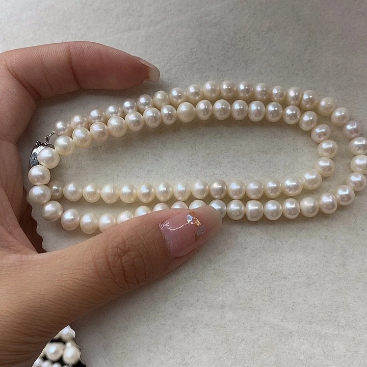 未镶嵌淡水珍珠6-6a113项链