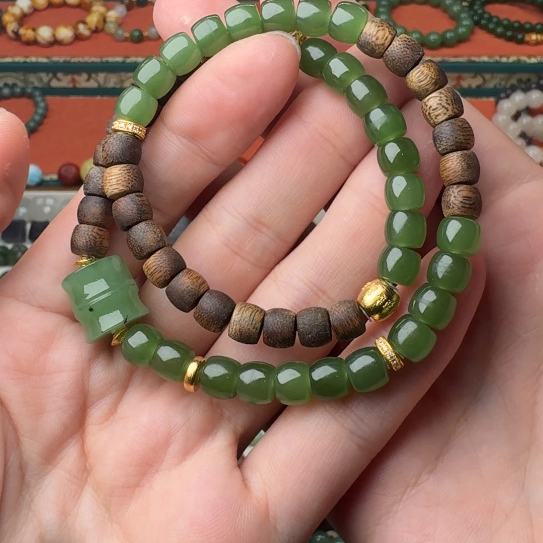 和田玉未镶嵌手链