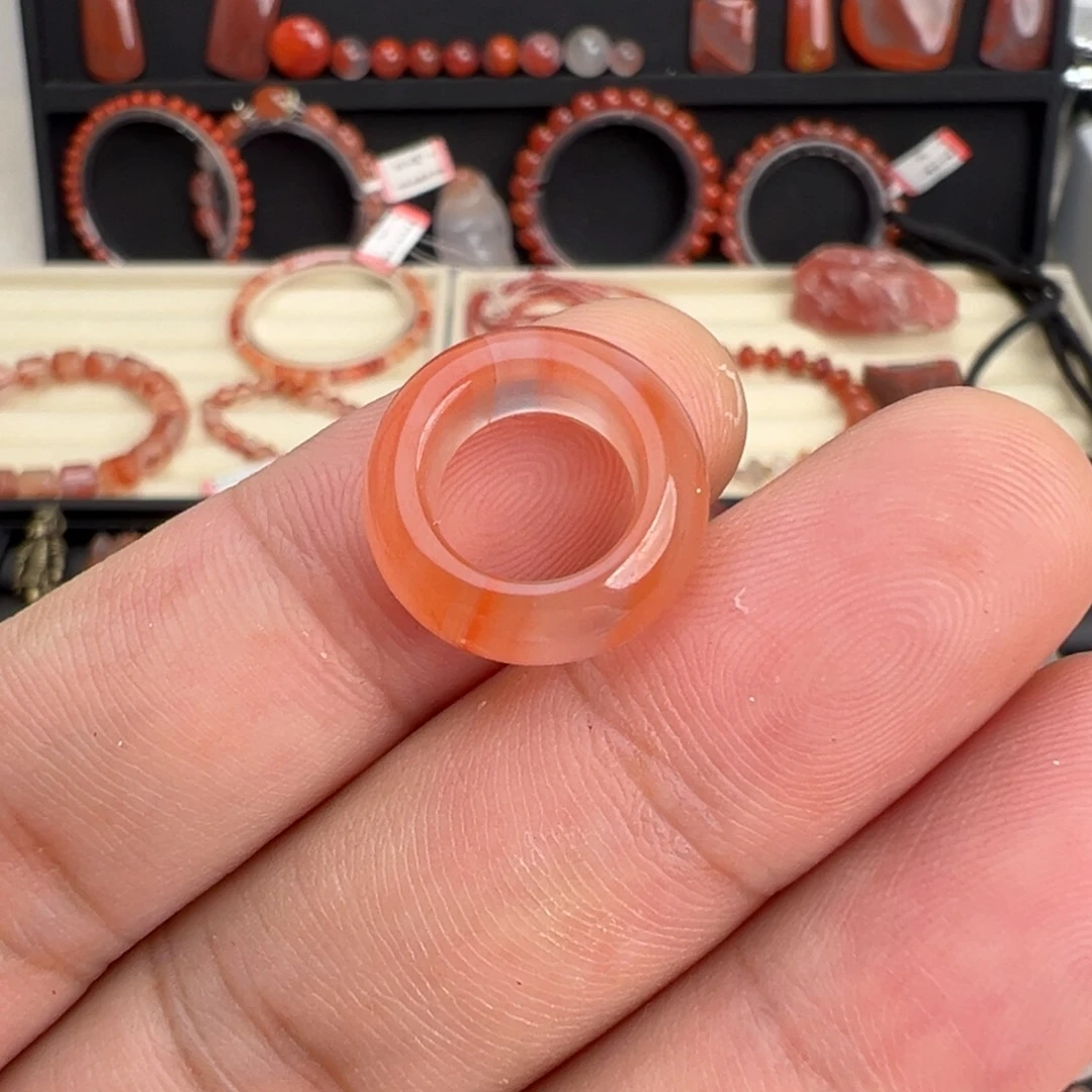 南红玛瑙未镶嵌颈饰跑环内径9.9