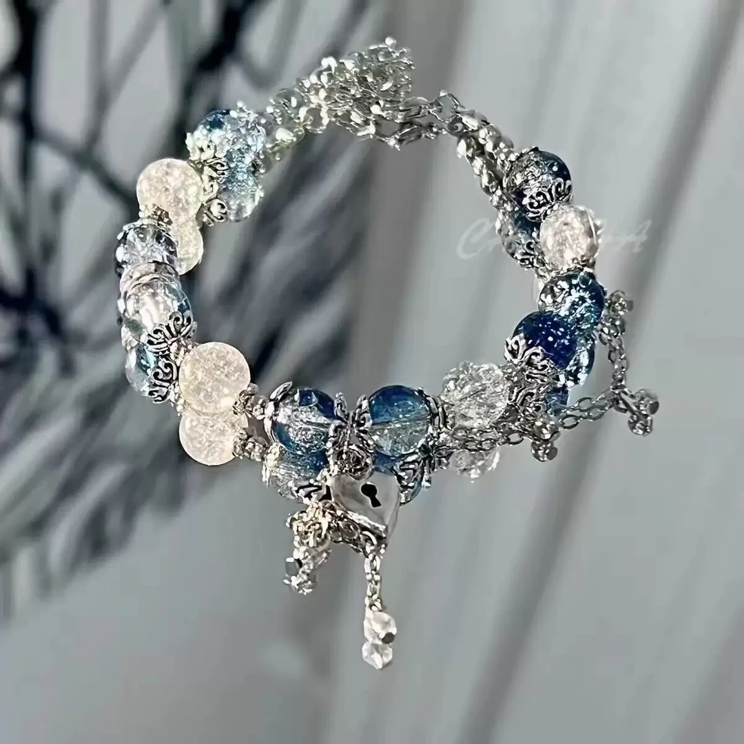 合金玻璃手链 合金琉璃手链[手串对对碰]新中式琉璃手链