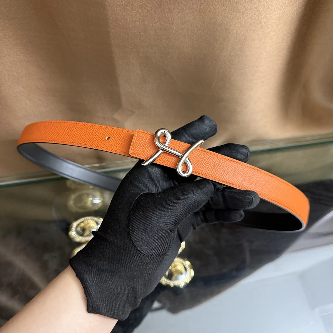 新款女士高档皮带休闲工字扣H扣牛皮腰带潮流时尚休闲百搭韩装饰