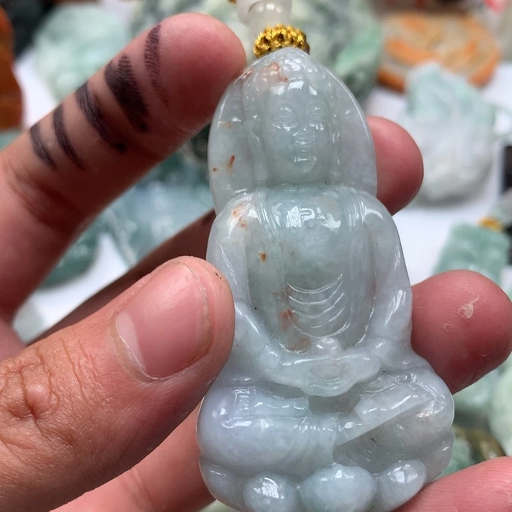 翡翠未镶嵌颈饰保真天然a货翡翠