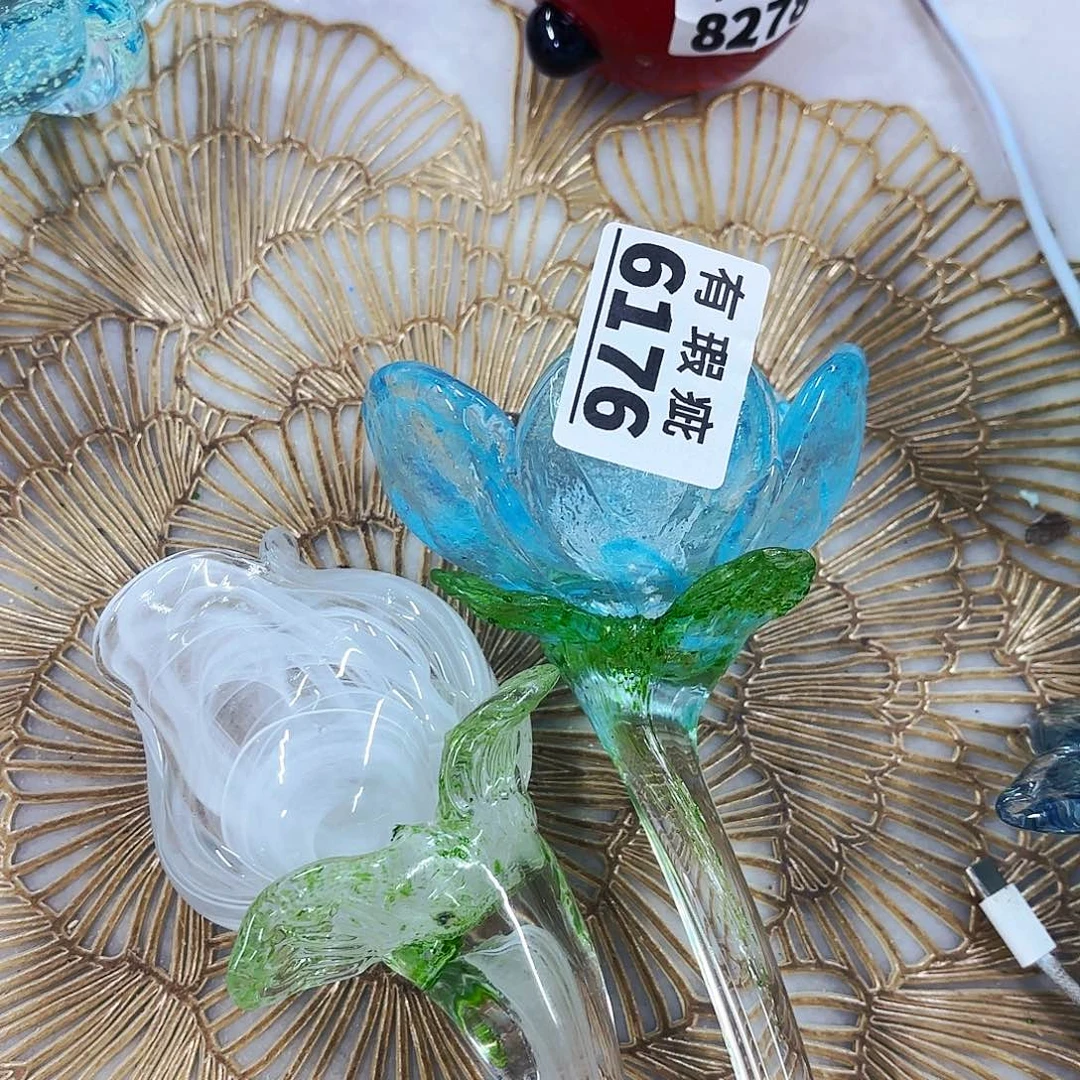 小****琉璃安妮家居琉璃花瓶摆件2朵