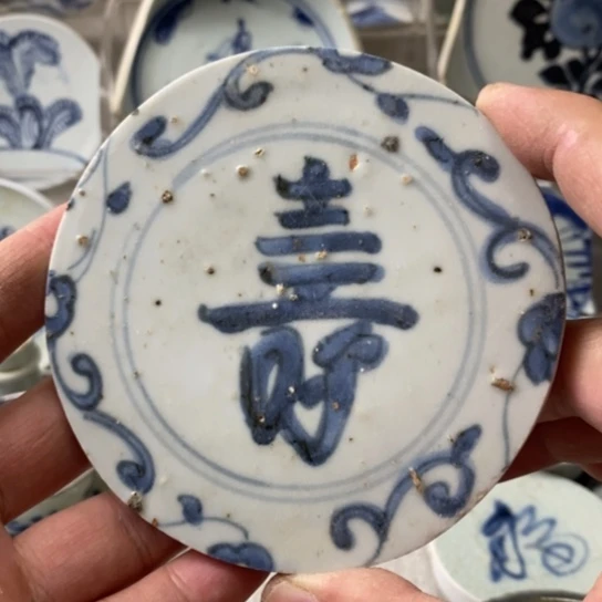 瓷片现代瓷器青花瓷片