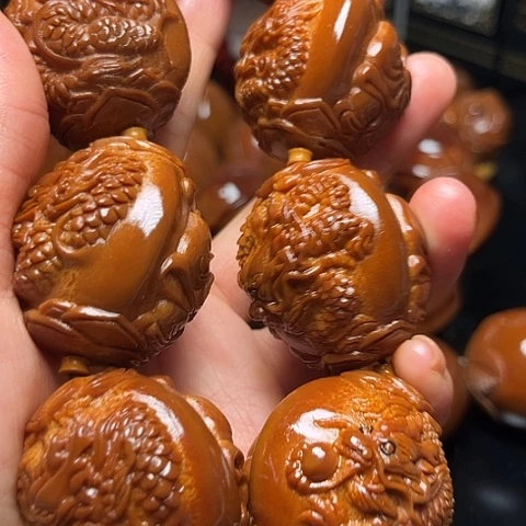 狼***手串/手链橄榄核龙财
