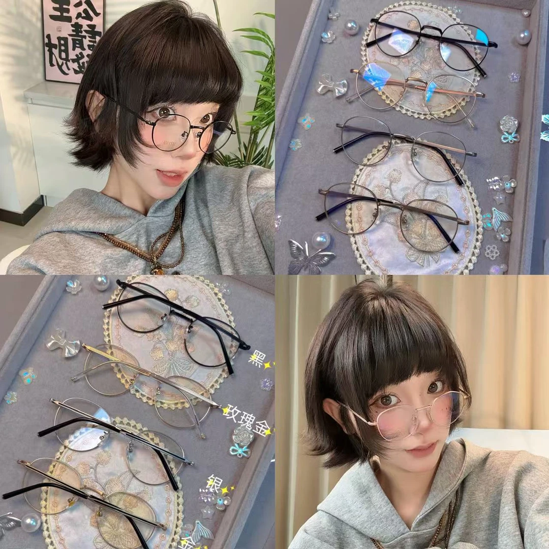 智秀白鹿同款cari同款明星同款钛工艺复古眼镜近视镜眼镜框批发