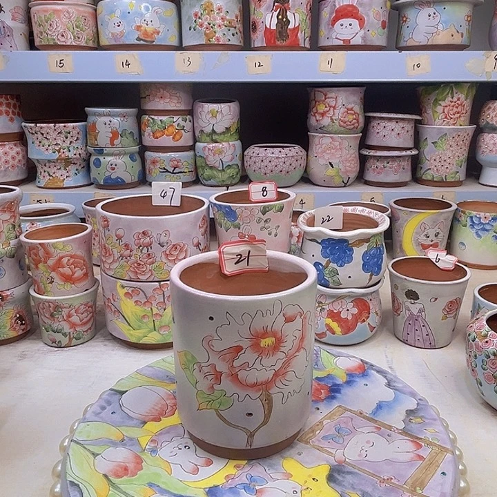 一物一拍所见所得手绘花盆21