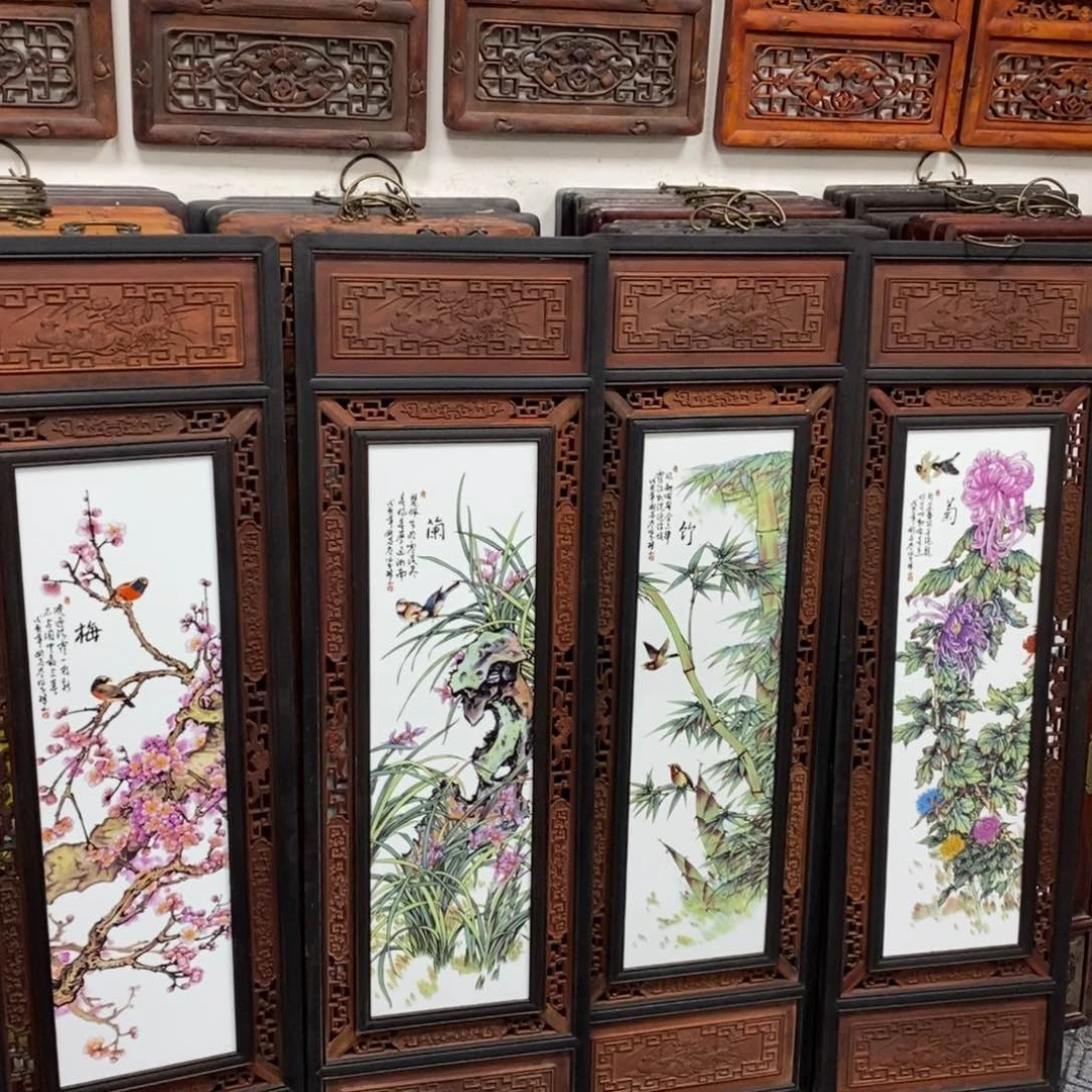 瓷片1.2*36*4景德镇瓷板画柴窑烧制