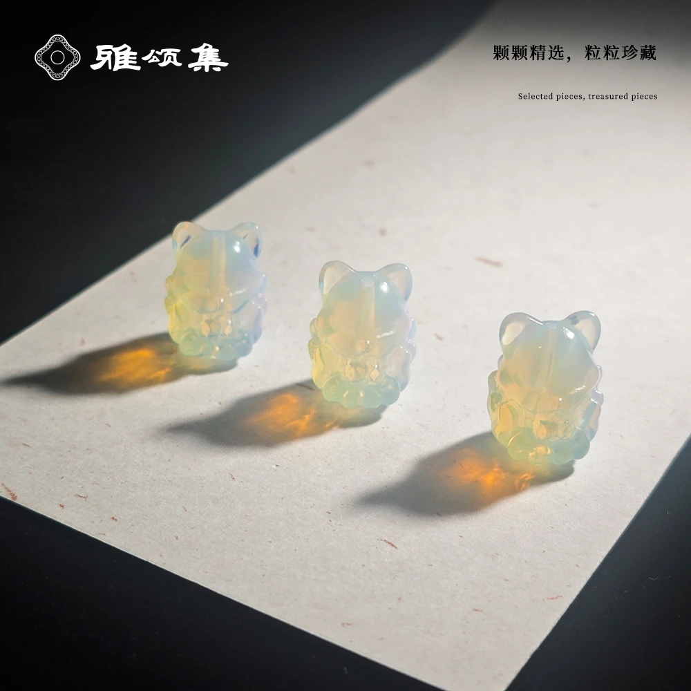 雅颂集蛋白石水晶搭配款狐狸单珠diy设计G3753多样性发一