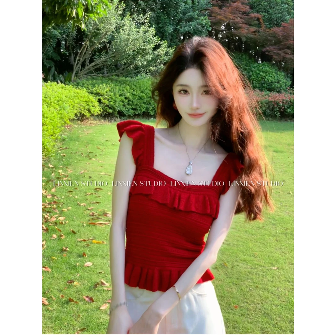 【千寻严选】夏季时尚气质法式小众设计感背心X5BX1725 LNX5BX1725